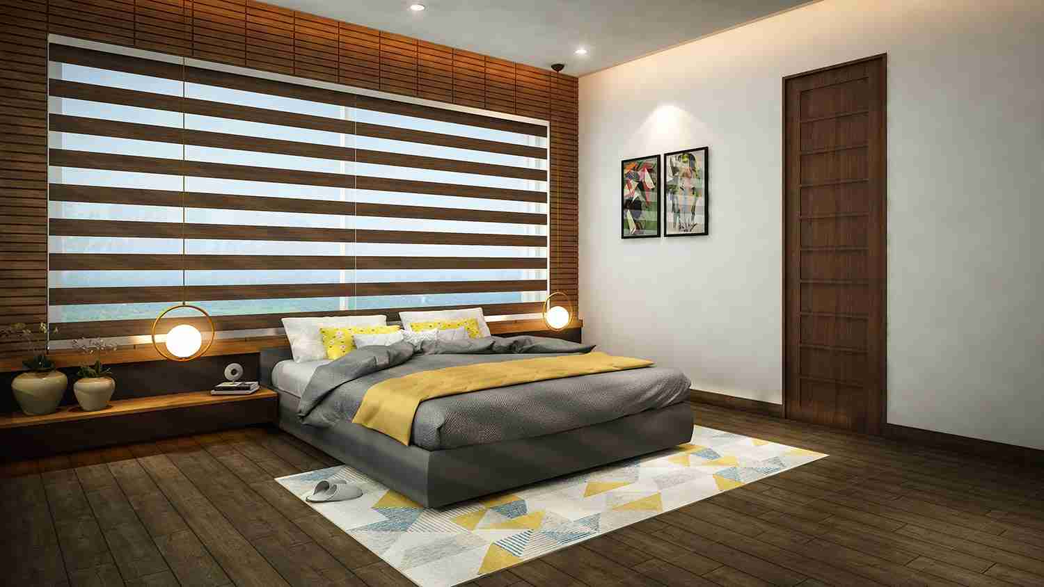 Villas in thrissur - Master bed room