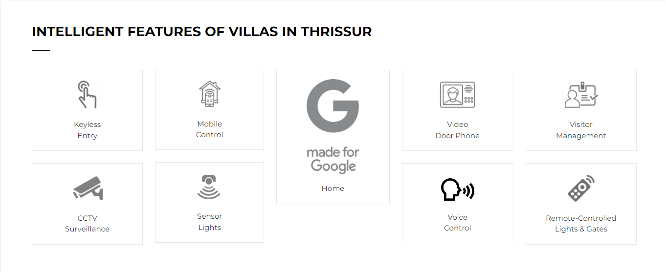 Features of Villa - Perinchery Thrissur